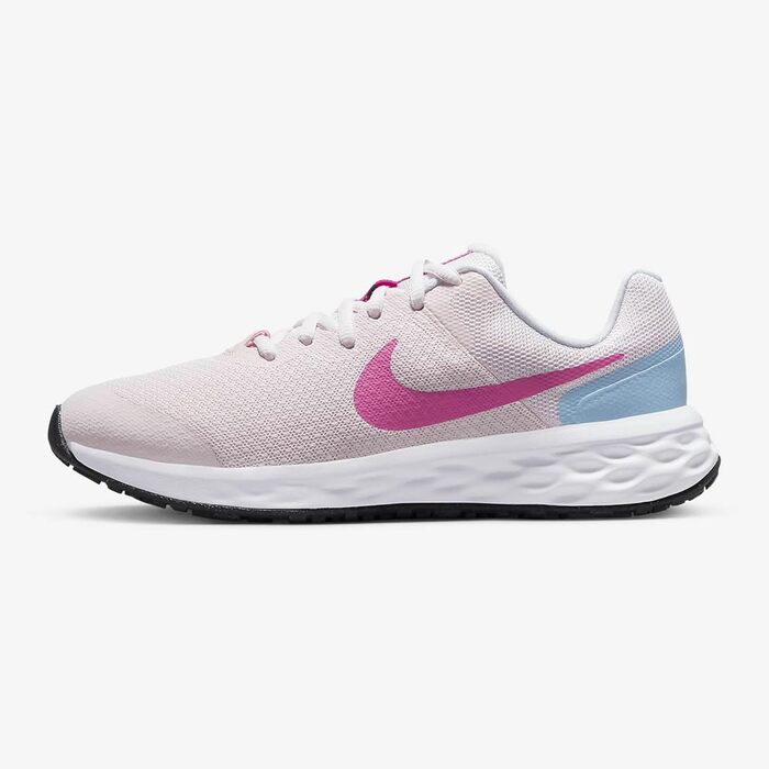 Дитячі кросівки Nike Revolution 6 для хлопчиків (38.5 EU, Pearl Pink Cosmic Fuchsia Cobalt Bliss)