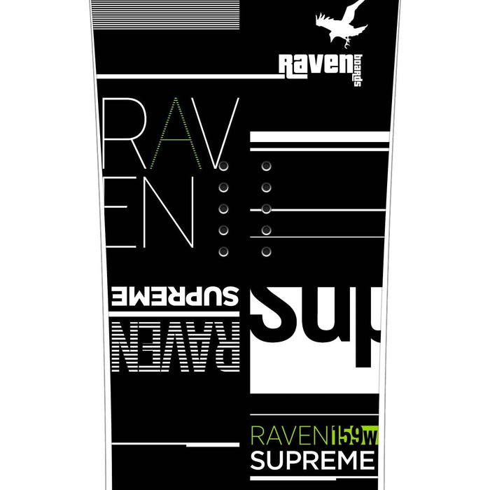 Сноуборд RAVEN Supr чорний/зелений для сноубордингу