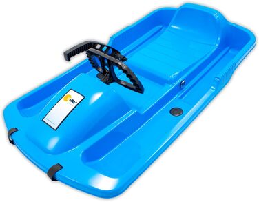 Дитячі санки Snow Fox KHW з кермом, морозостійкий пластик, TÜV, Німеччина, блакитні