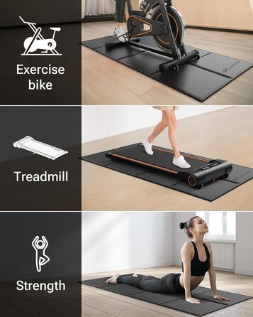 UREVO Smart Walking Pad - компактний біговий килимок під стіл з двома амортизаторами, додаток для тренувань з відстеженням та режимом MIIT, керування пультом або додатком для дому та офісу