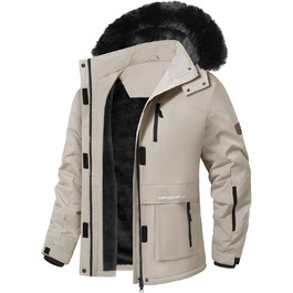 Водонепроникна зимова куртка Voqeen для жінок. Тепла флісова снігозахисна куртка для катання на лижах, вітронепроникна, дихаюча, з капюшоном. Розмір M, колір персиковий.