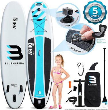 Надувна SUP-дошка Bluemarina Ariki 230x65x10 см, гарантія 5 років, набір для веслування, вантажопідйомність 90/120/140 кг