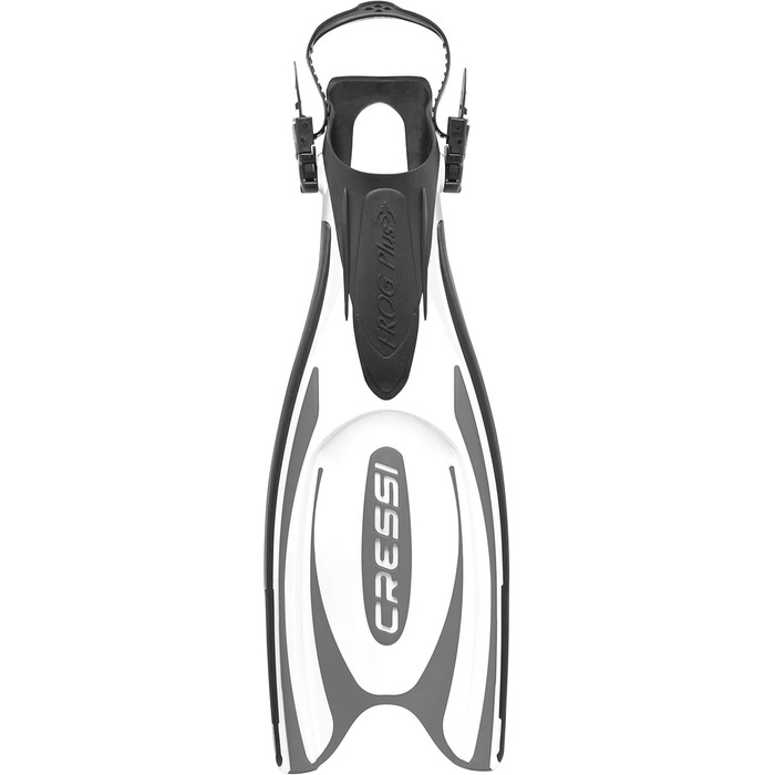 Ласти Cressi Frog Plus для дорослих (M/L, 41/44), чорно-білі