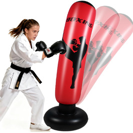 Дитячий боксерський мішок 168 см, надувний, для карате, кікбоксингу, тхеквондо, ММА - ідеальний подарунок для хлопчиків та дівчаток 6-12 років