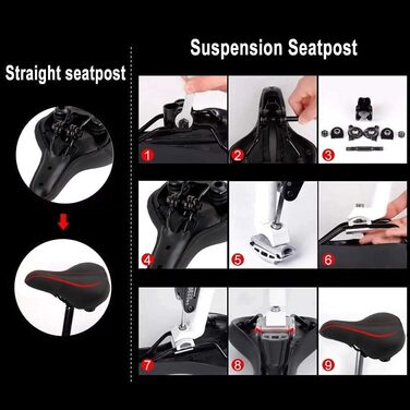 Велосипедне сідло Dripex для чоловіків та жінок: зручне, м'яке, гелеве, водостійке, ергономічне для MTB, Citybike, шосе