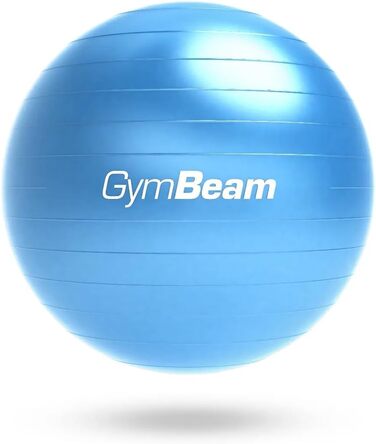 Гімнастичний м'яч GymBeam 85 см з насосом, для стабільності, зміцнення та профілактики болю в спині, синій