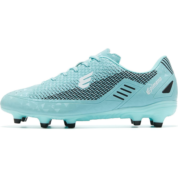 Чоловічі футбольні бутси для гри на траві, легкі, з покращеним зчепленням та комфортом (36 EU, Аквамарин Чорний)