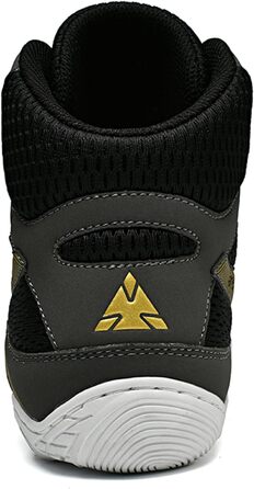 Чоловічі боксерські туфлі для боротьби, дихаючі, неслизькі, зручні хай-топ кросівки для фітнесу, тренувань, бодібілдингу в залі (39 EU, Чорний)