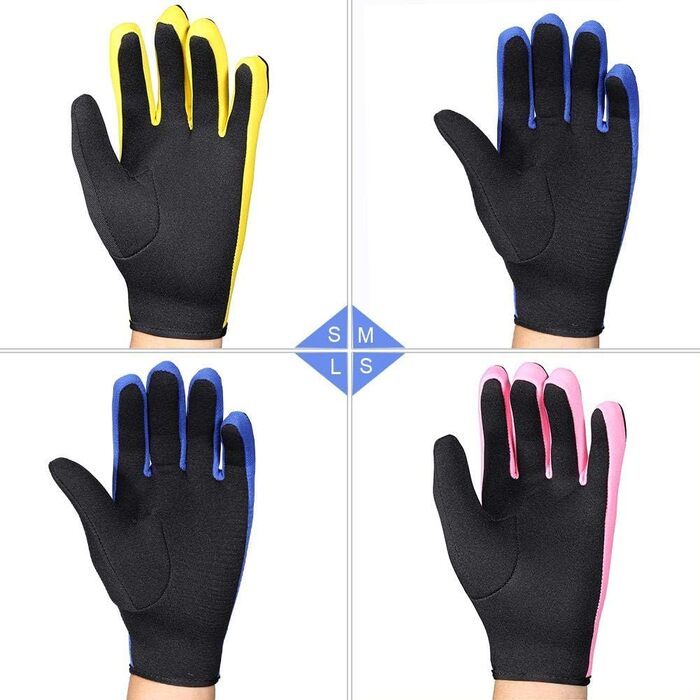 Рукавички для дайвінгу VGEBY1, 1 пара, 3 кольори, п'ятипалі неопренові рукавички для дайвінгу, снорклінгу, каякінгу, серфінгу та інших водних активностей, темно-синій L