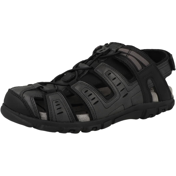 Чоловічі сандалії Geox Strada CSport, 42 EU, чорні