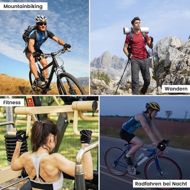 Велосипедні рукавички ATERCEL для чоловіків та жінок, 5 мм SBR-подушка, дихаючі спортивні рукавички, амортизуючі MTB-рукавички, чорний, XL