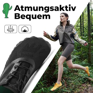 Взуття SAGUARO для трейлраннінгу та активного відпочинку (унісекс), Zehenschuhe, Zero-Drop, розмір 41 EU (Vantaschwarz)