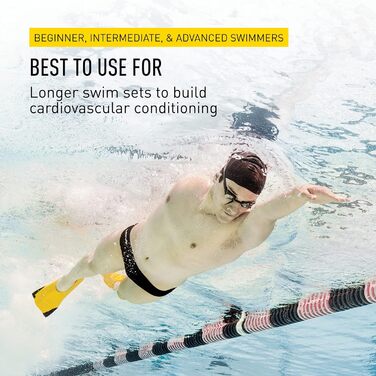Плавальні ласти FINIS Z2 Gold H, жовто-чорні, розмір 45-46, для тренувань