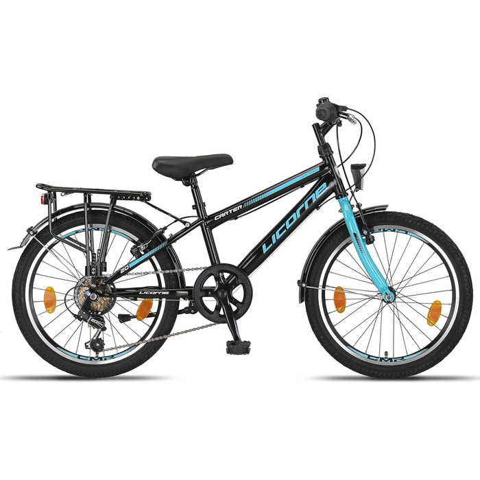 Дитячий гірський велосипед Licorne Bike Carter Premium 20 дюймів, 6-швидкісна Shimano, для хлопчиків та дівчаток