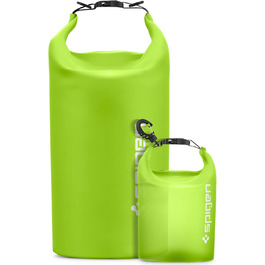 Набір водонепроникних сумок Spigen Dry Bag Set [Aqua Shield] (20L+21L) для пляжу, плавання, кемпінгу, каякінгу та човнів - Cactus Green