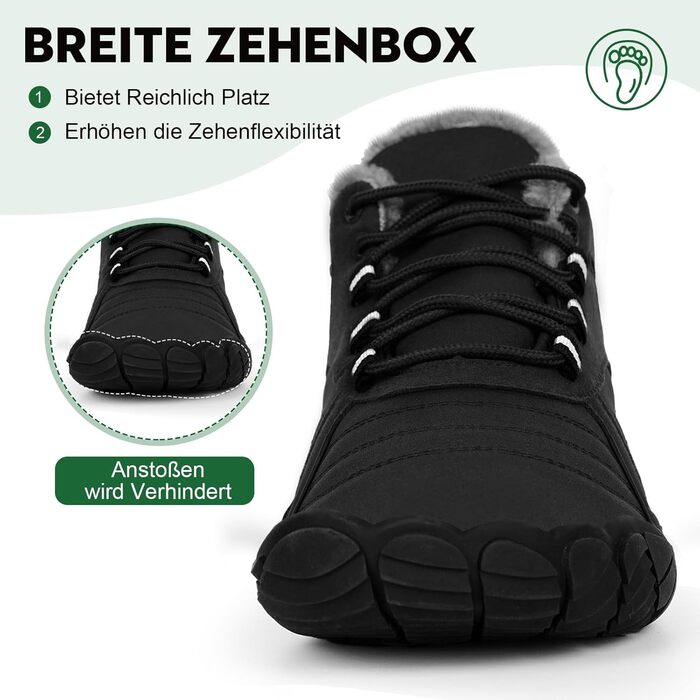 Чоботи для зими без шнурів Ruyi, чорні, 42 EU - чоловічі та жіночі, водонепроникні, для трейлу, широка носок