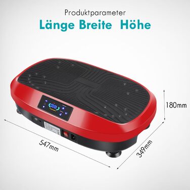 Вібраційна платформа для дому Sport - 6 програм, для м'язів, схуднення, тренувань всього тіла (червона)