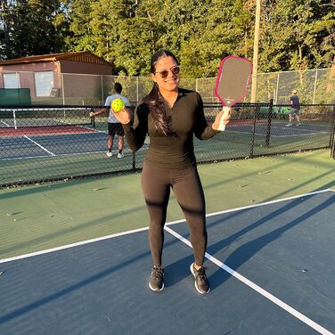 Набір ракет для піклболу Pro, 2 шт. з вуглецевого волокна 3K, USAPA, рожевий та блакитний