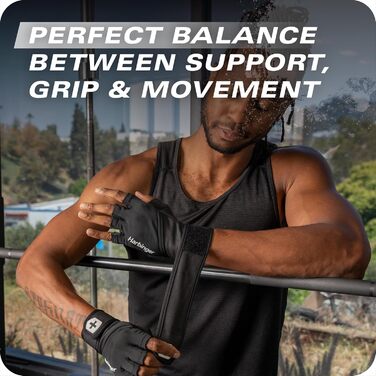 Harbinger Pro Wristwrap Gloves 3.0 - вантажні рукавички для чоловіків, чорного кольору
