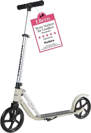 Самокат HUDORA BigWheel Pure алюмінієвий, складаний, міський, з підніжкою, регульована висота, до 100 кг, для дорослих та підлітків