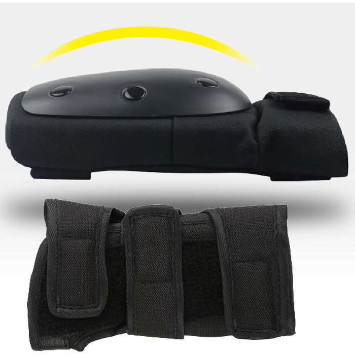 Комплект захисту SANON для дорослих (7 предметів): шолом, наколінники, налокітники, захист зап'ясть для велосипеда, ролика, скейтборду, чорний, розмір M (41-60 кг)