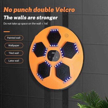 Музична бокс-машина: Smart Bluetooth бокс з рукавичками, настінний монтаж, 9 режимів швидкості та лічильник для дорослих та дітей