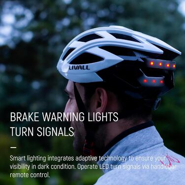Розумний велосипедний шолом LIVALL з LED підсвічуванням, поворотниками, Bluetooth, мікрофоном та динаміком, SOS-сигналом, бездротовим керуванням для дорослих чоловіків і жінок