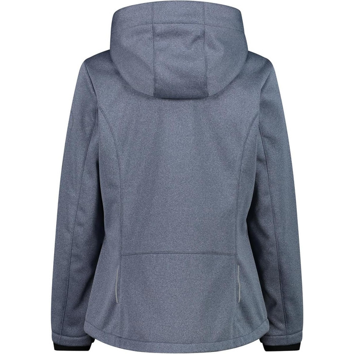 Жіноча куртка-софтшелл CMP з капюшоном та блискавкою Windstopper, темно-сіра, розмір 38