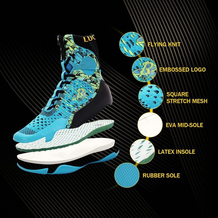 Кросівки для чоловіків та жінок для боротьби, дихаючі та легкі (46.5/47 EU, Синій)