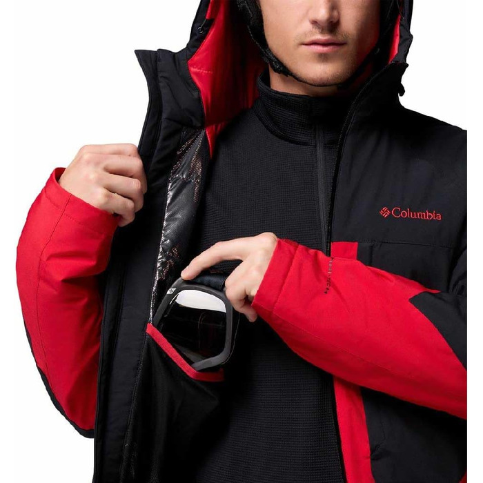 Куртка гірськолижна чоловіча Columbia Powder Prime XL бордово-чорна