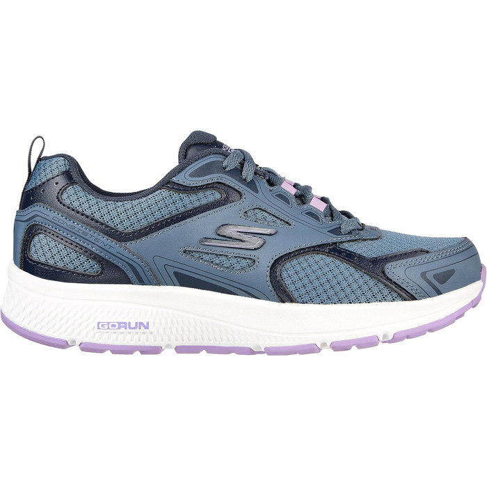 Кросівки жіночі Skechers Go Run Consistent сині шкіряні з фіолетовою окантовкою 36.5 EU