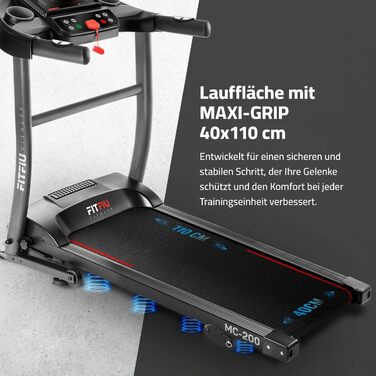 Біговий тренажер FITFIU MC-200: компактний, складний, з LCD-дисплеєм та пульсометром для дому та офісу