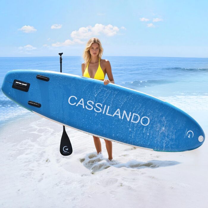 Надувний SUP дошка CASSILANDO Stand Up Paddle Board 335см з аксесуарами та сумкою для перенесення. Підходить для йоги, риболовлі, серфінгу, для дорослих та підлітків.