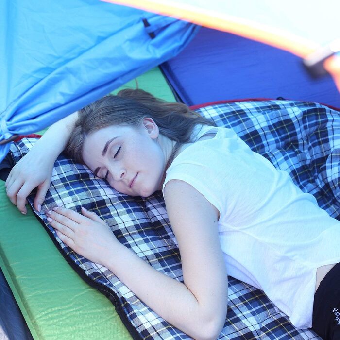 Спальний мішок Redcamp Baumwoll-Flanell для кемпінгу, 3 сезони, теплий та комфортний, вага 1.8-2.9 кг, темно-синій