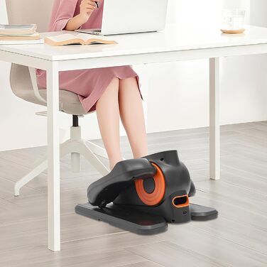 Еліпсотренажер електричний, міні-еліпсотренажер з пультом дистанційного керування та неслизьким килимком, 12 швидкостей, тихий, для офісу, підлітків, людей похилого віку, чорний