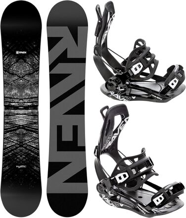 Сноуборд RAVEN: комплект сноуборда Mystic 160см + кріплення Fastec FT360 Black (M)