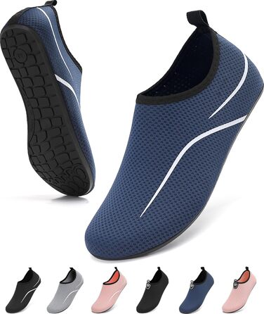 Шкарпетки для плавання та водних видів спорту: шкарпетки для басейну, пляжу, йоги. Легкі, швидковисихаючі, з антиковзаючою підошвою. Розміри 35-47 EU, колір блакитний. A787