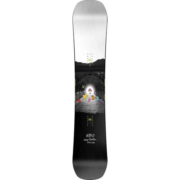 Сноуборд Nitro Cheap Thrills 23 для чоловіків, Twin Tip, All Mountain/Freestyle, широкий, 157 см, мультиколор