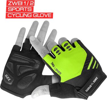 Велосипедні рукавички для чоловіків та жінок, напівпальцеві, дихаючі, літні, для їзди, фітнесу, з гелевою підкладкою, антиковзаючі, для MTB, тренувань, зелені, M