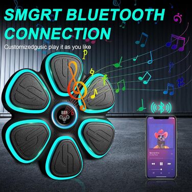 Музична боксерська машина з LED-підсвіткою та рукавичками для дому та фітнесу