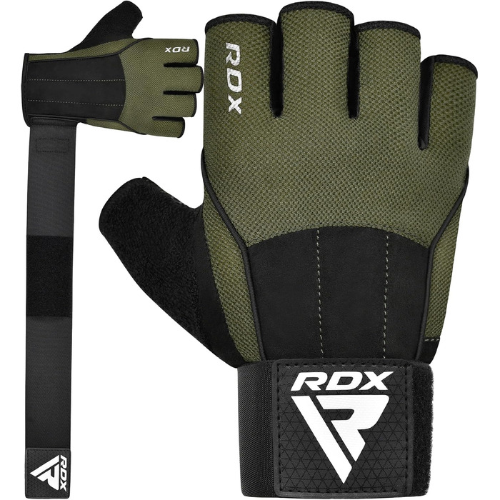 Рукавички для тренувань RDX Fitness з фіксаторами зап'ястя, 15 дюймів, захист від ковзання, для важкої атлетики, пауерліфтингу, чоловічі/жіночі