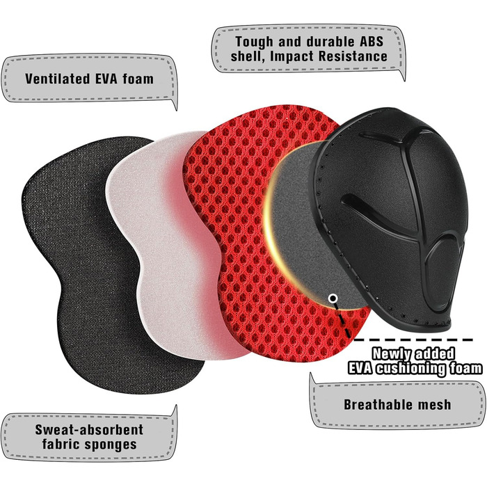 Набір захисту для катання на роликах та скейтборді Choneret 6er: наколінники, налокітники, рукавички. Розмір S, S (червоний, зелений)