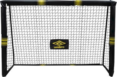 Футбольні ворота Umbro 180x120x60 см металеві для саду, дітей і дорослих, чорні/жовті, для тренувань, для вулиці та приміщення
