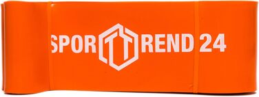 Фітнес-стрічка Sporttrend 24, еспандер, 104 см, помаранчева, опір 36,2-108,8 кг, для силових та мобільних вправ