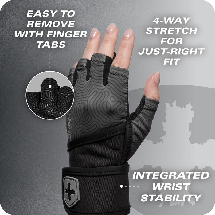 Рукавички для важкої атлетики Harbinger Herren Pro Wristwrap 3.0 (M, Carbon)