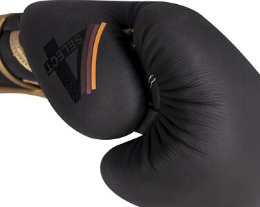 Боксерські рукавички TOP TEN '4Select' з натуральної шкіри (Золото-Чорний, 12 oz)