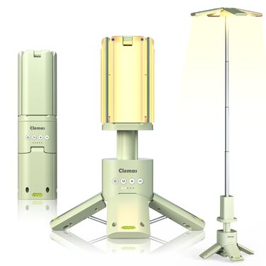 Телескопічний акумуляторний ліхтар-лампа для кемпінгу, 14000mAh, LED, 6000LM, IPX5, водонепроникний, з магнітом, димування, для кемпінгу, будівництва, надзвичайних ситуацій та зовнішнього використання, білий