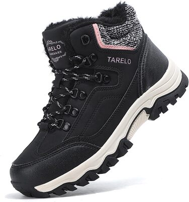 Зимові черевики TARELO для жінок, чорні, розмір 36-41, антиковзаюча підошва