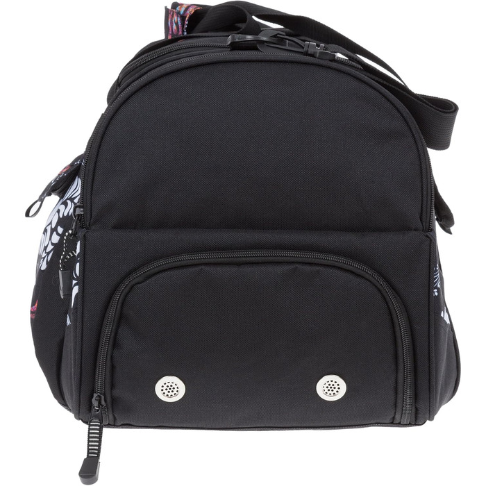 Спортивна сумка ALESSANDRO ELEPHANT Mate 55 см, 45 л, чорний з білим орнаментом, для фітнесу та подорожей