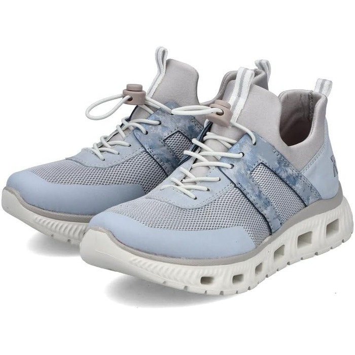 Кеди жіночі Rieker M6061 Slip-On, сині комбіновані, 39 EU - зручне взуття для повсякденного носіння